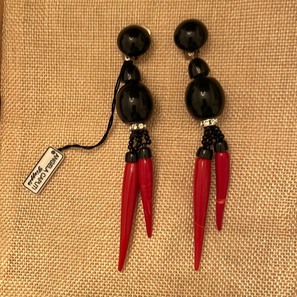 Angela Caputi clip earrings